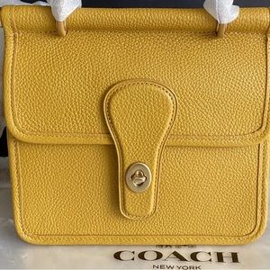 NWT Coach Willis top handle + crossbody pebble leather bag